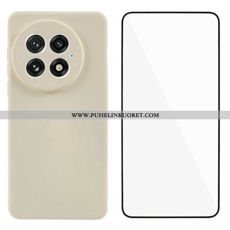 Kuori Oneplus 13 2-in-1 Joustava Silikoninäyttö Karkaistulla Lasilla