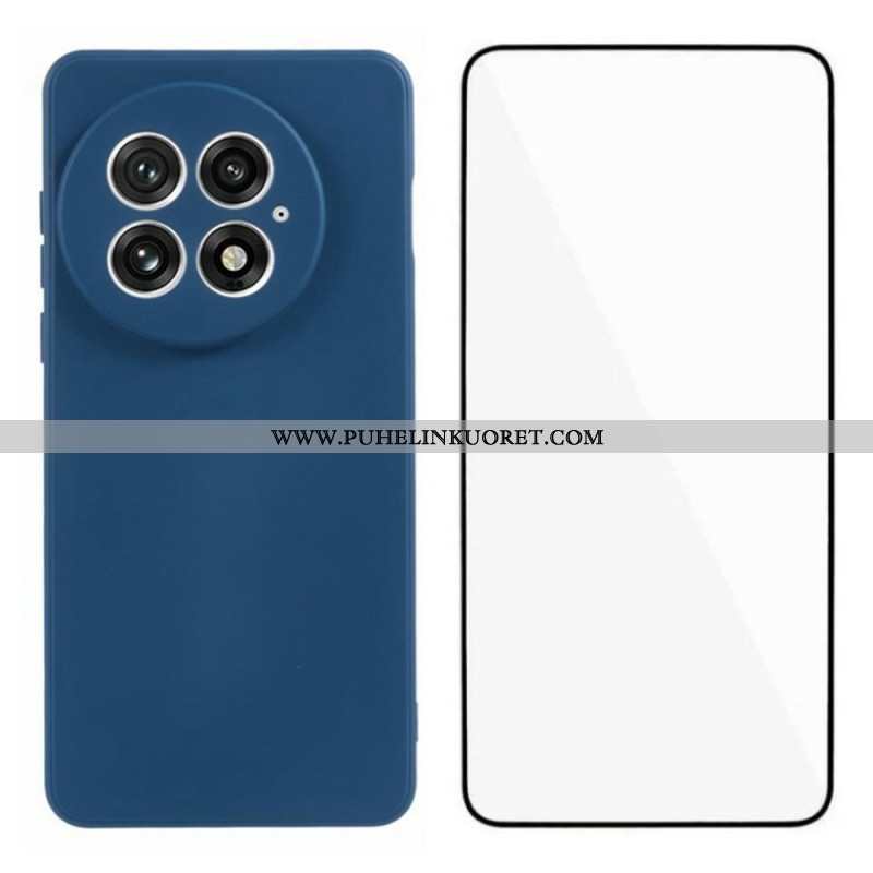 Kuori Oneplus 13 2-in-1 Joustava Silikoninäyttö Karkaistulla Lasilla