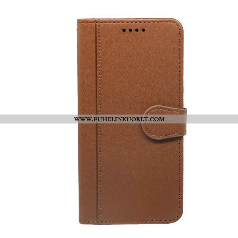 Nahkakotelo Oneplus 13r Tuplakorttikotelollinen Hihnalompakko