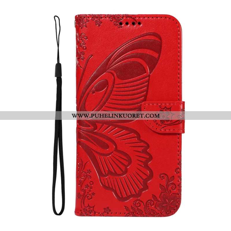 Kotelot Oneplus 13r Perhoskuvioinen Hihnalompakko Suojakuori