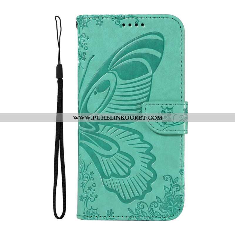 Kotelot Oneplus 13r Perhoskuvioinen Hihnalompakko Suojakuori