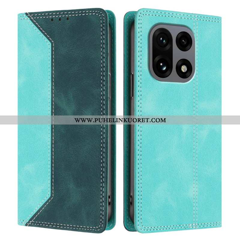 Nahkakotelo Oneplus 15 Kaksivärinen Rfid-suoja