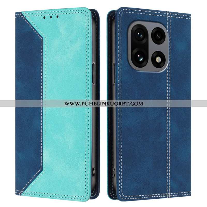 Nahkakotelo Oneplus 15 Kaksivärinen Rfid-suoja