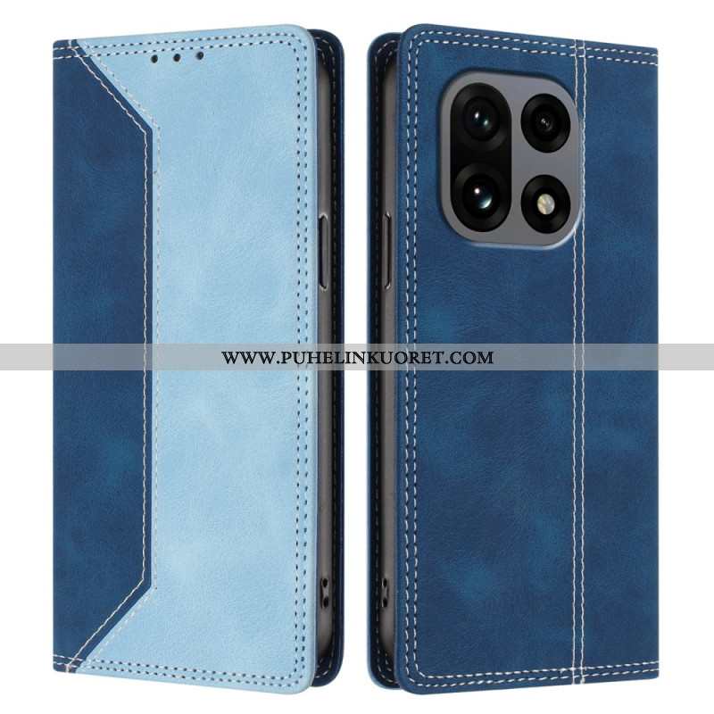 Nahkakotelo Oneplus 15 Kaksivärinen Rfid-suoja