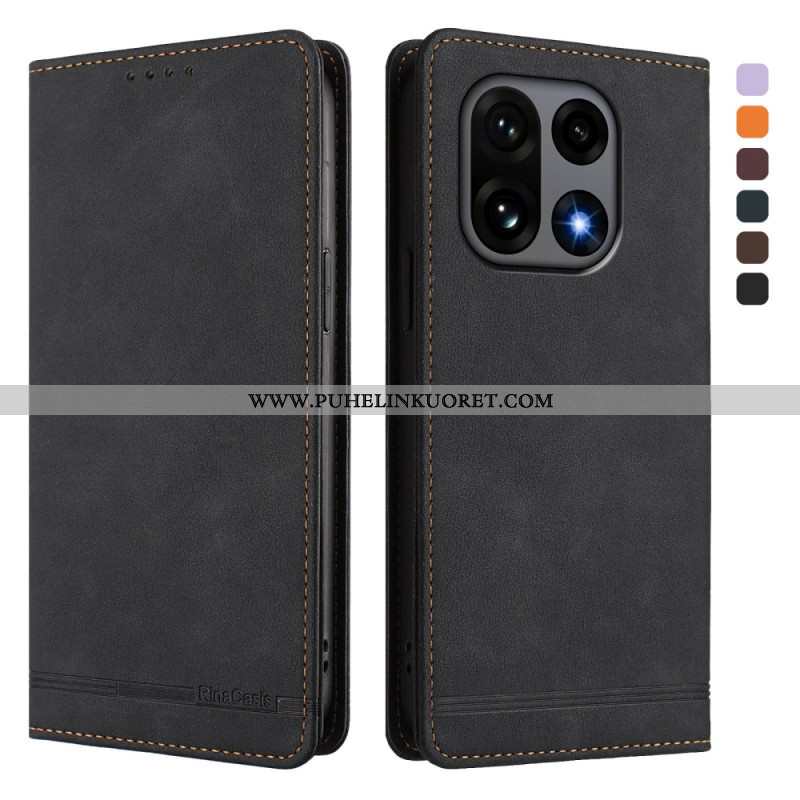 Nahkakotelo Oneplus 15 Ensiluokkainen Rfid-muotoilu Suojakuori