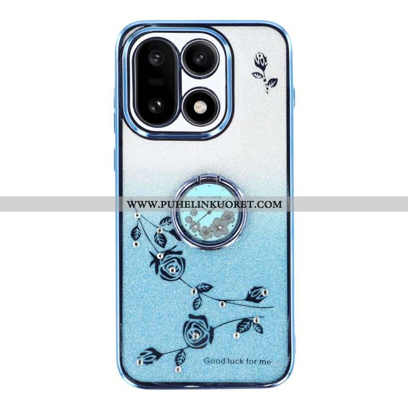 Kuori Oneplus 15 Sormuskotelo Ja Kimalteleva Kukkakuvio