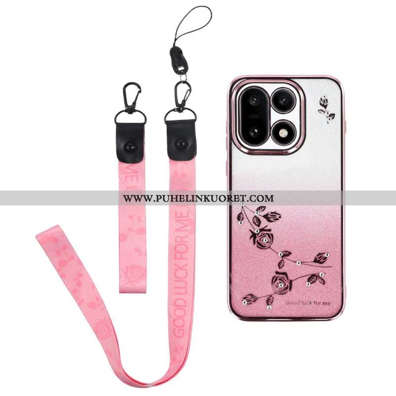 Kuori Oneplus 15 Kukkakuvio Nauhoilla