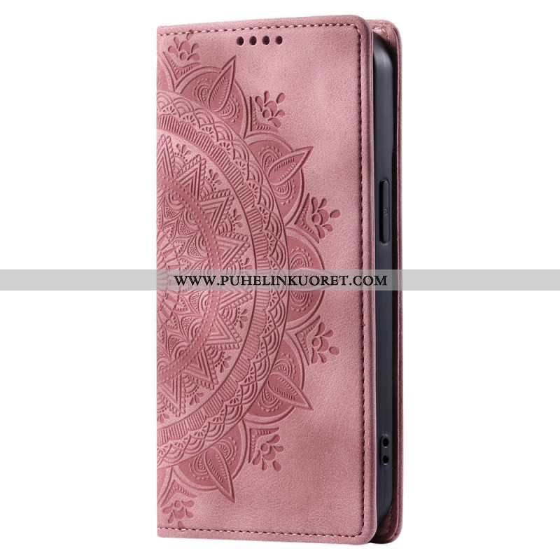 Nahkakotelo Oneplus 15r Puhelinkuoret Mandala-mokkanahkakuvioinen Lompakko