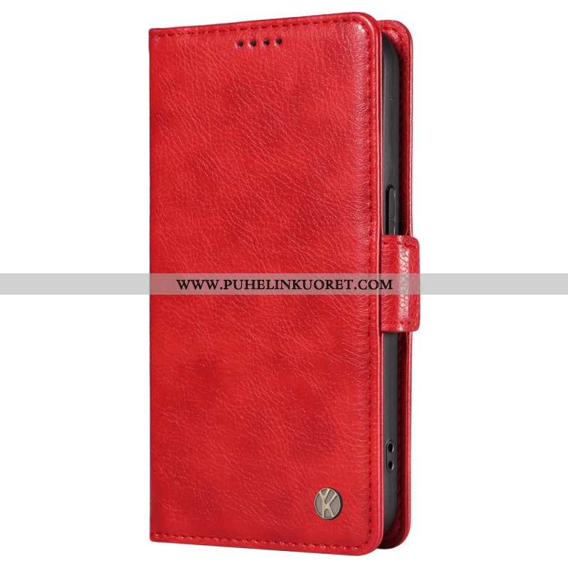 Nahkakotelo Oneplus Nord 4 Yikatu Litsikuvioinen Tekonahka