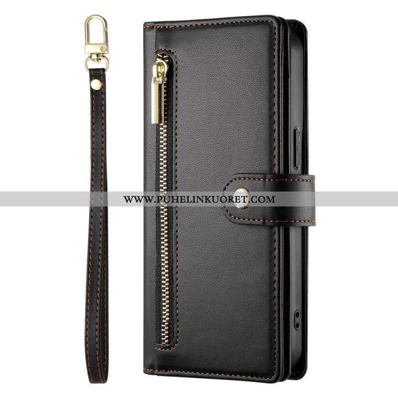 Kotelot Oneplus Nord 4 Lompakko Hihnalla Ja Olkahihnalla Suojakuori