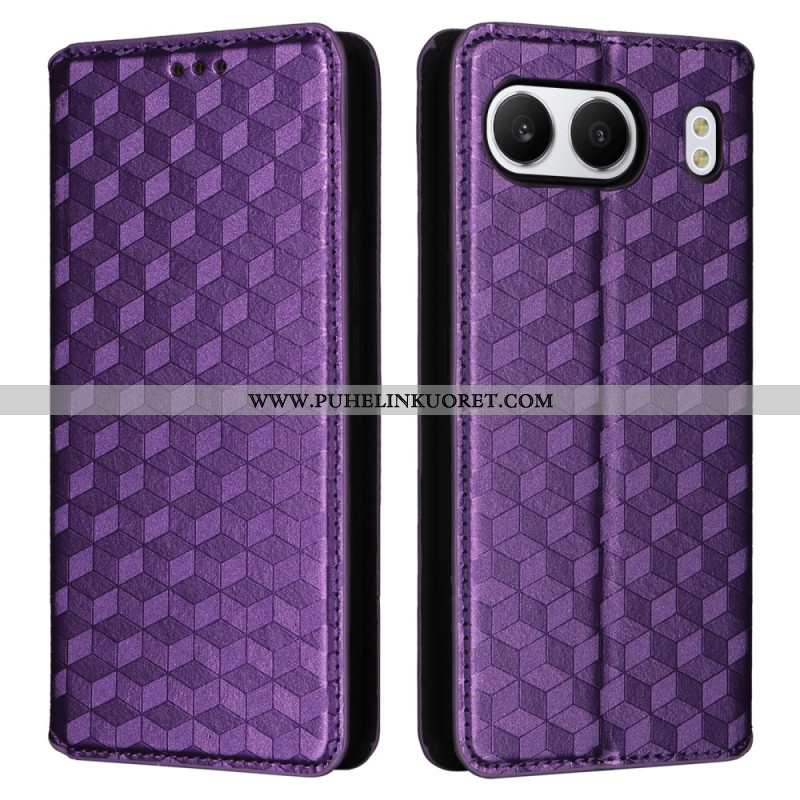 Nahkakotelo Oneplus Nord 4 Timanttikuvioinen