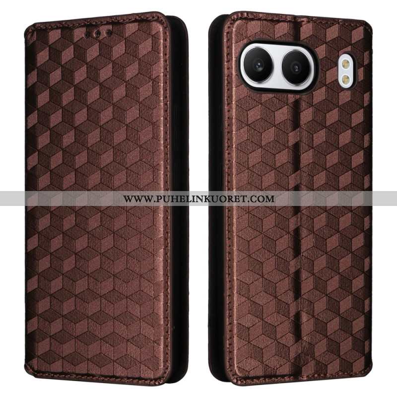 Nahkakotelo Oneplus Nord 4 Timanttikuvioinen