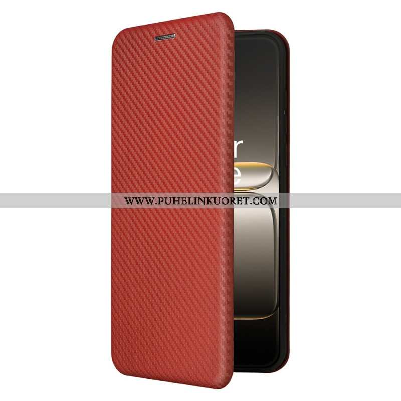 Nahkakotelo Oneplus Nord 5 Hiilikuitu