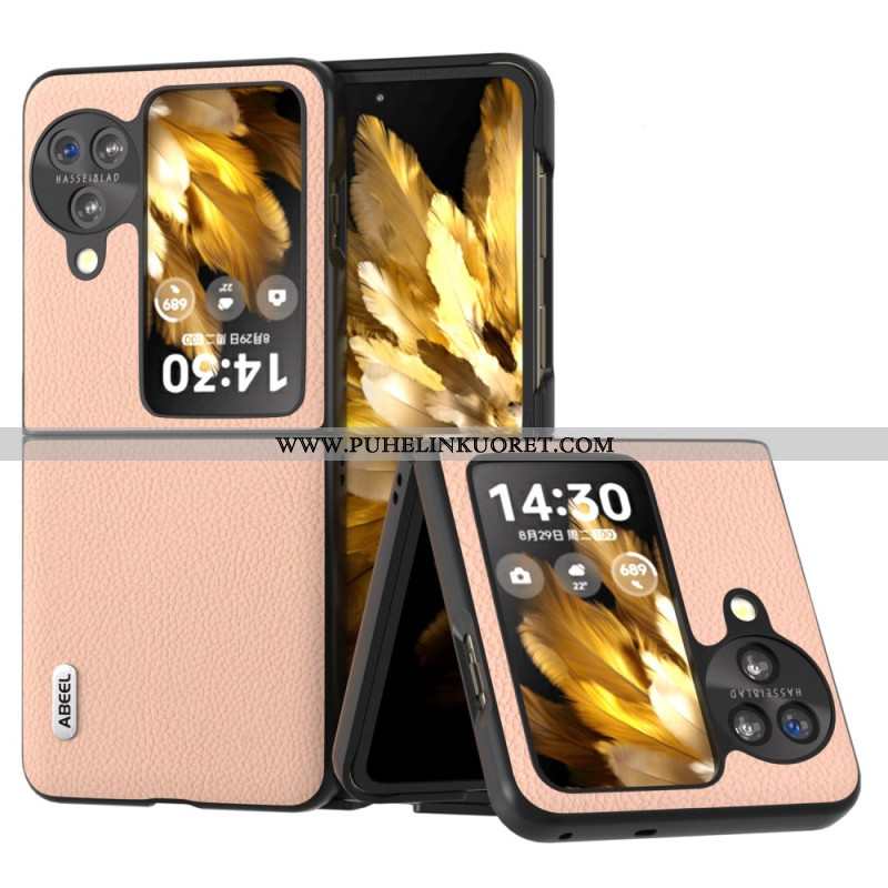 Kuori Oppo Find N3 Flip Litsi-nahkaefekti Abeel