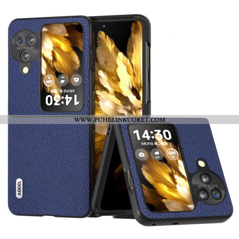 Kuori Oppo Find N3 Flip Litsi Keinonahkaa Abeel
