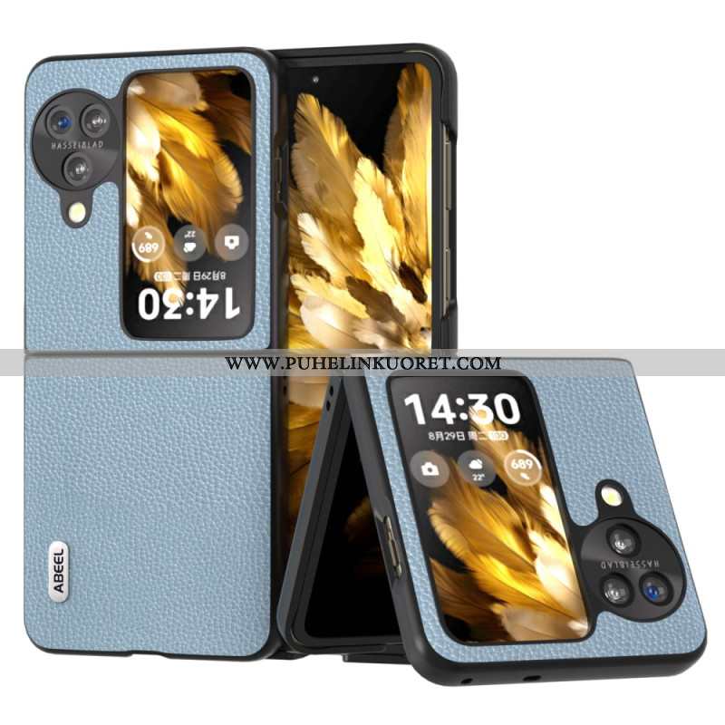 Kuori Oppo Find N3 Flip Litsi Keinonahkaa Abeel