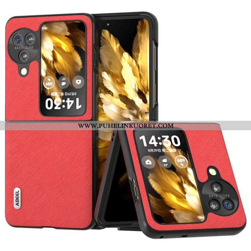 Kotelot Oppo Find N3 Flip Abeel Cross Texture Suojakuori