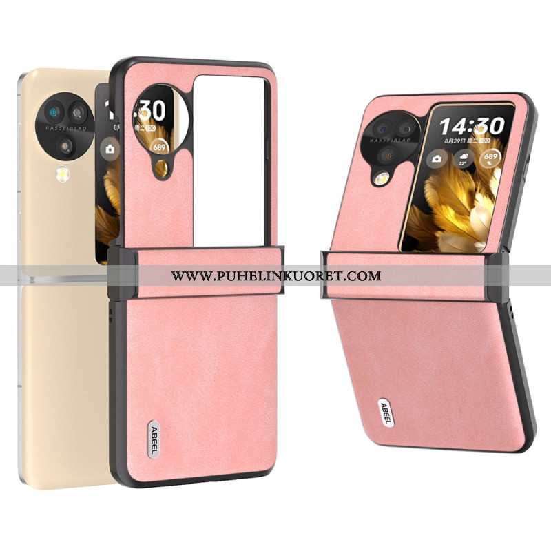 Kuori Oppo Find N3 Flip Retro-nahkatyylinen Abeel Suojakuori