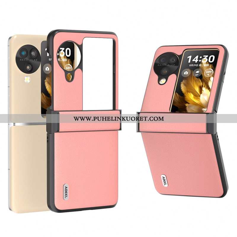 Kuori Oppo Find N3 Flip Teksturoitu Nahka Abeel