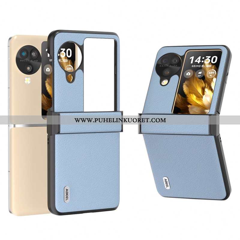 Kuori Oppo Find N3 Flip Teksturoitu Nahka Abeel