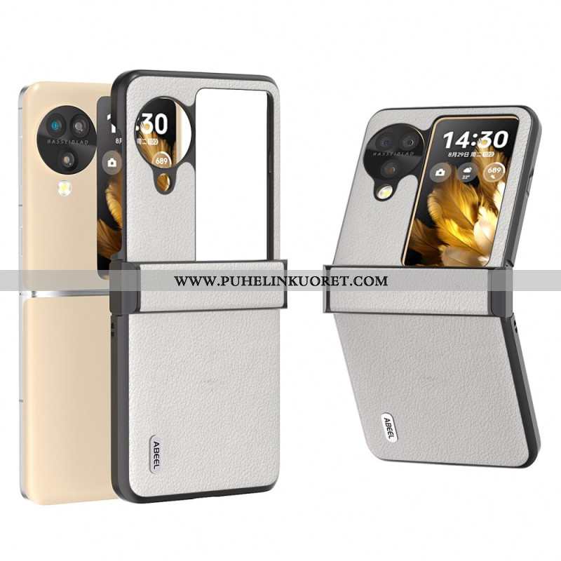 Kuori Oppo Find N3 Flip Teksturoitu Nahka Abeel