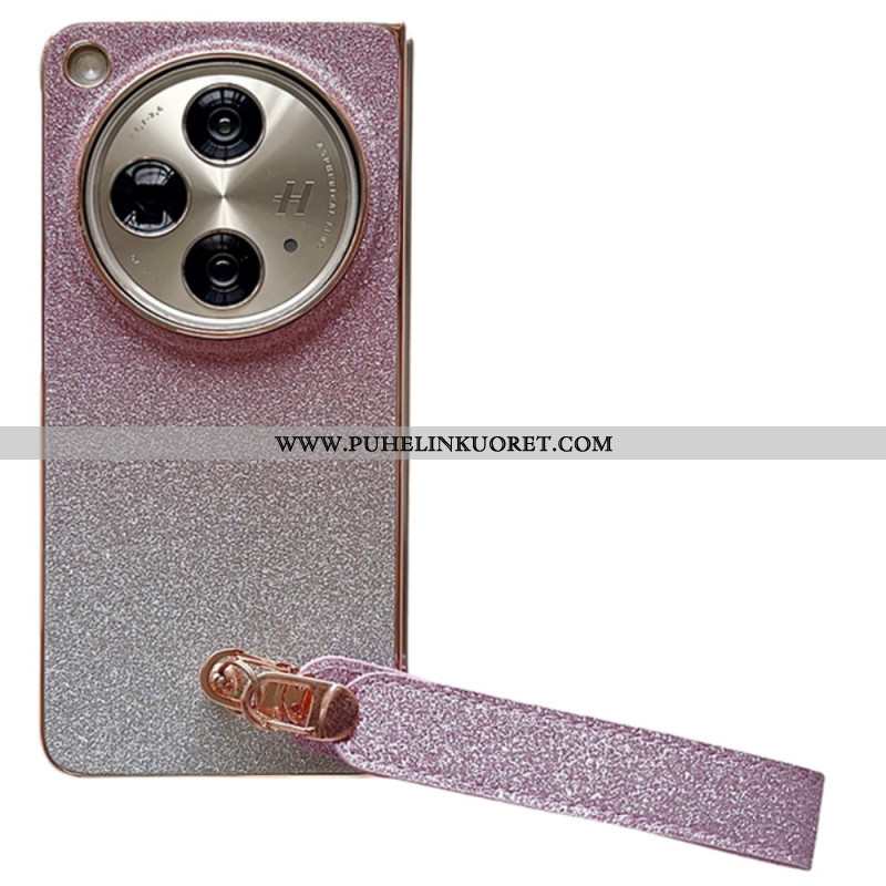 Kuori Oppo Find N3 Kiiltävä Pinta Ja Ranneke Suojakuori