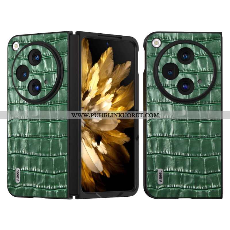 Kuori Oppo Find N3 Abeel Crocodile Skin Effect Suojakuori