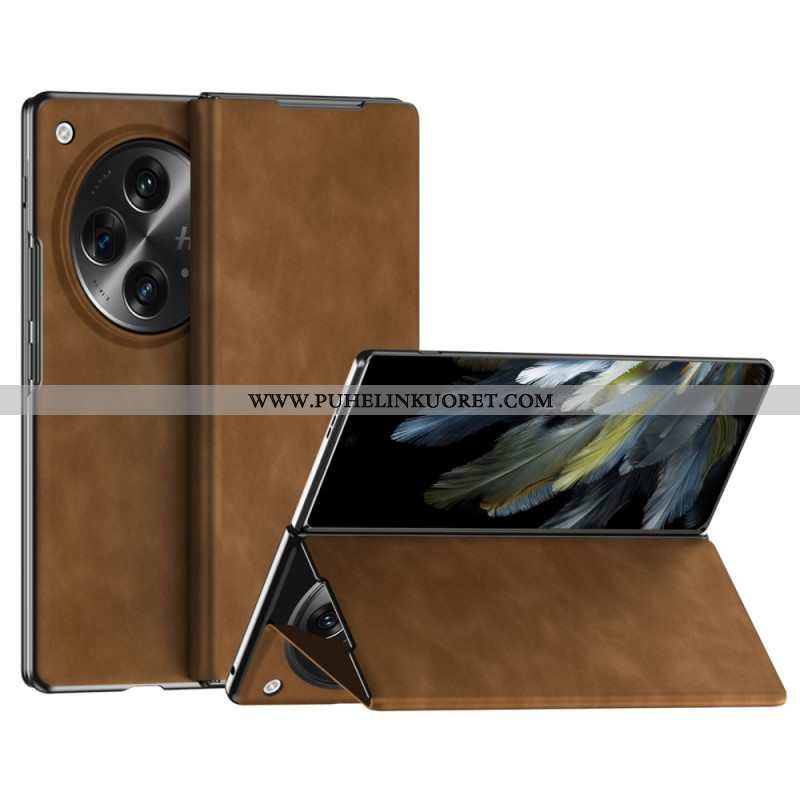 Nahkakotelo Oppo Find N3 Klassinen Nappanahka