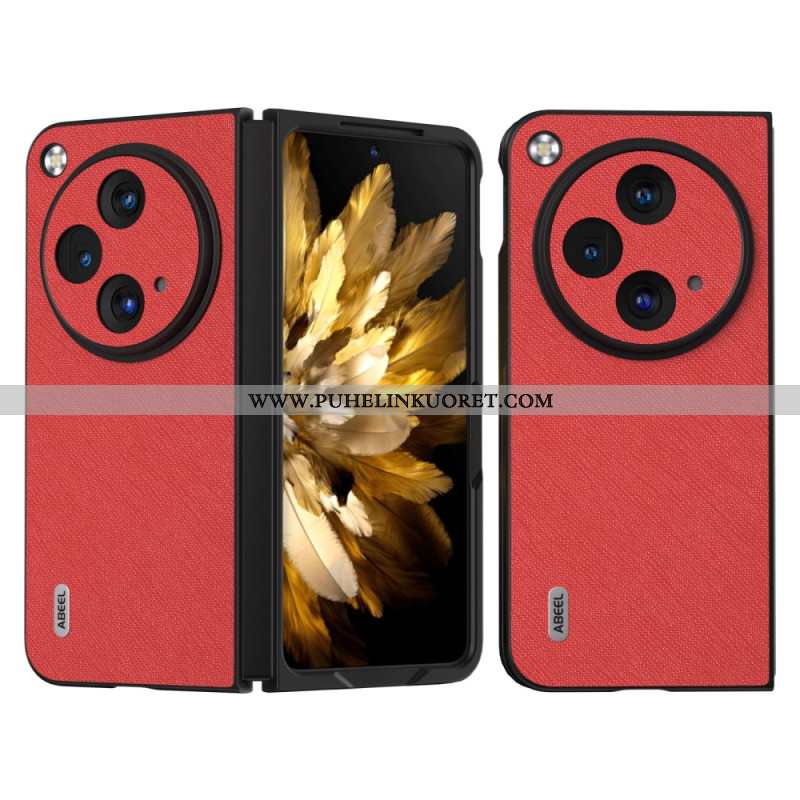 Kuori Oppo Find N3 Aito Kudottu Nahka Abeel