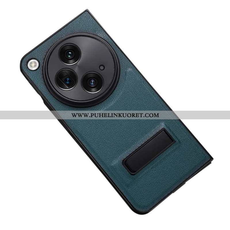 Kuori Oppo Find N3 Keinonahkaa Jalustalla