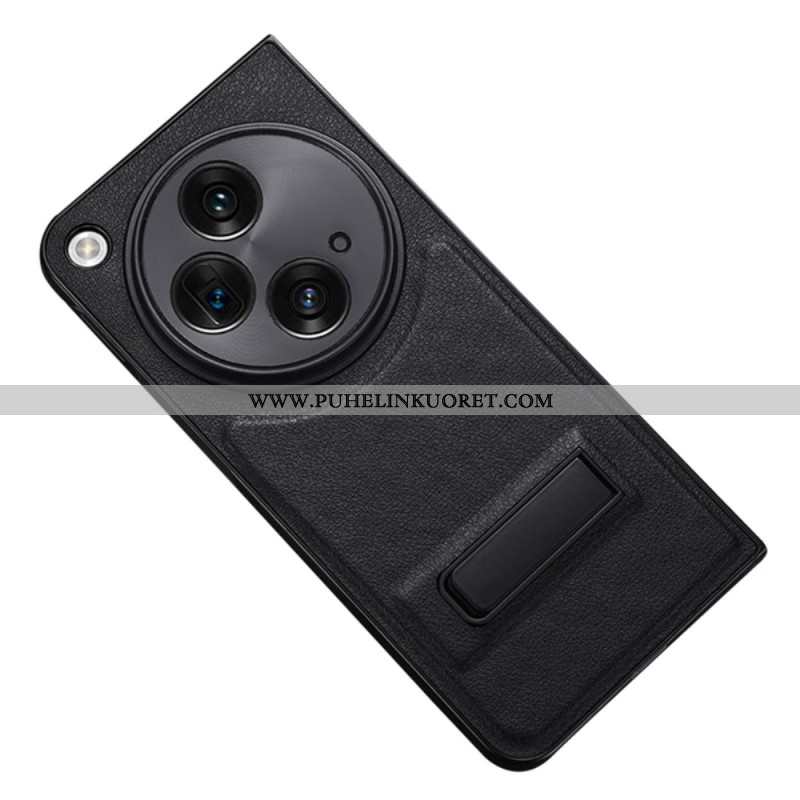 Kuori Oppo Find N3 Keinonahkaa Jalustalla