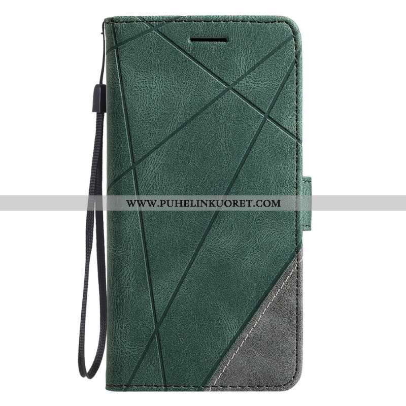 Nahkakotelo Oppo Find X8 Kaksivärinen Raidallinen Kuvio