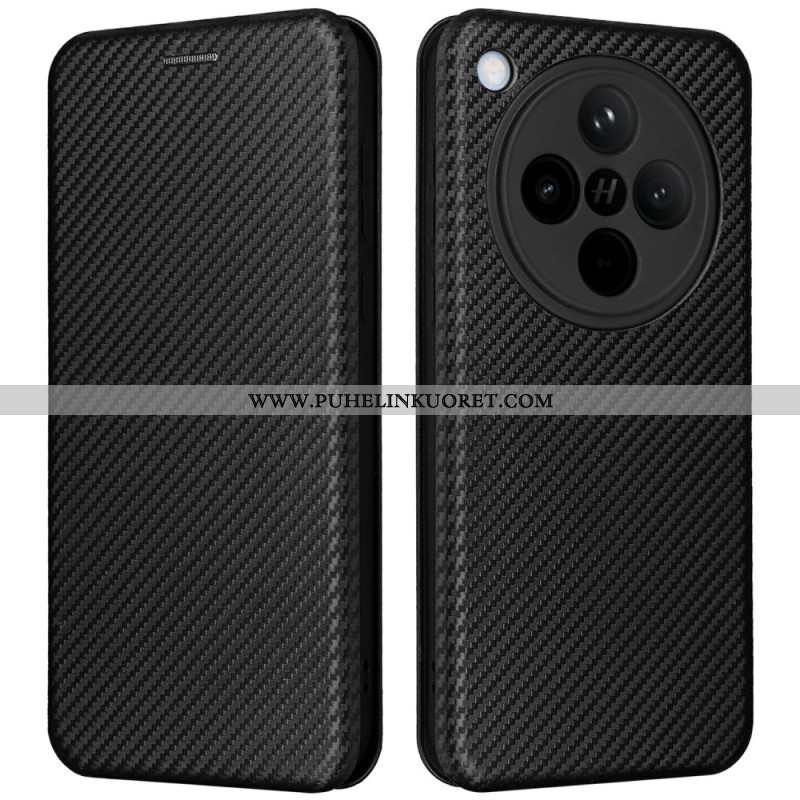 Nahkakotelo Oppo Find X8 Hiilikuitu