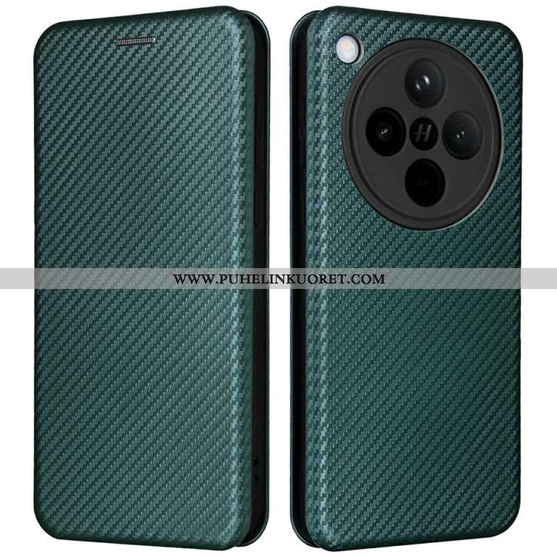 Nahkakotelo Oppo Find X8 Hiilikuitu