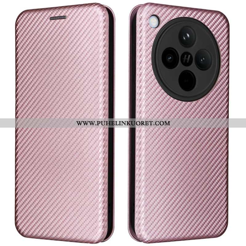 Nahkakotelo Oppo Find X8 Hiilikuitu