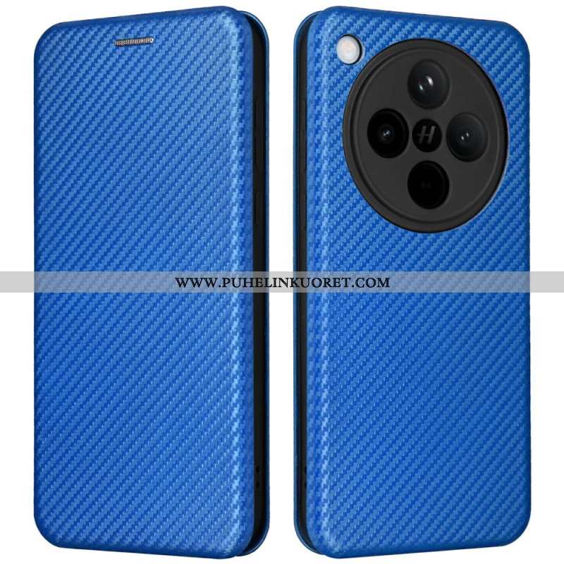 Nahkakotelo Oppo Find X8 Hiilikuitu