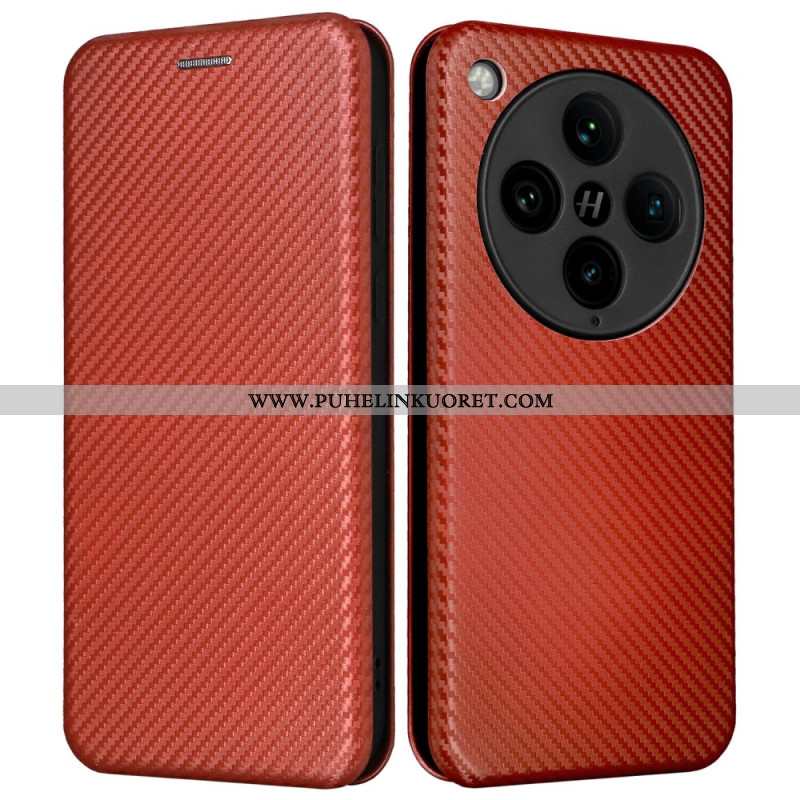 Nahkakotelo Oppo Find X8 Pro Hiilikuitu