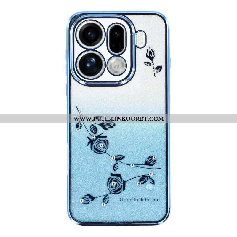 Kuori Oppo Find X9 Pro 5g Kadem Kukkia Ja Strasseja Suojakuori