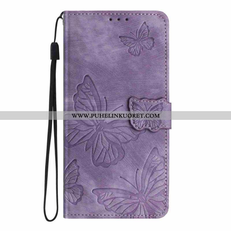 Kotelot Oppo Find X9 Pro 5g Mokkanahkakuvio Ja Perhoset