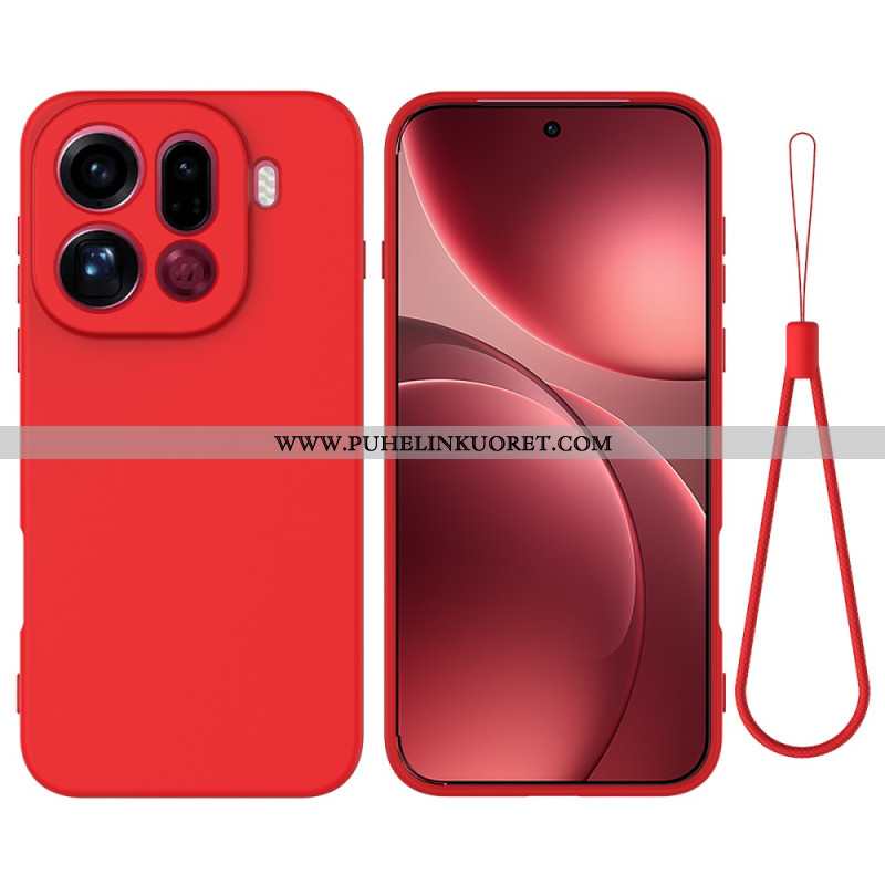 Puhelinkuoret Oppo Find X9 Pro 5g Nestemäisestä Silikonista Valmistettu Ranneke