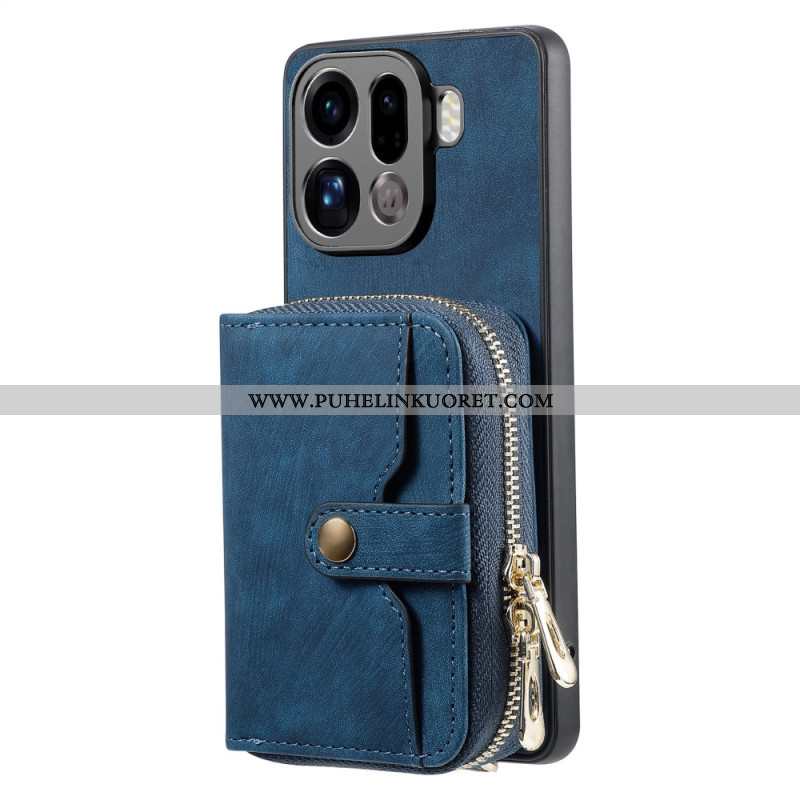 Kuori Oppo Find X9 Pro 5g Vetoketjullinen Korttikotelo Ja Olkahihna Suojakuori