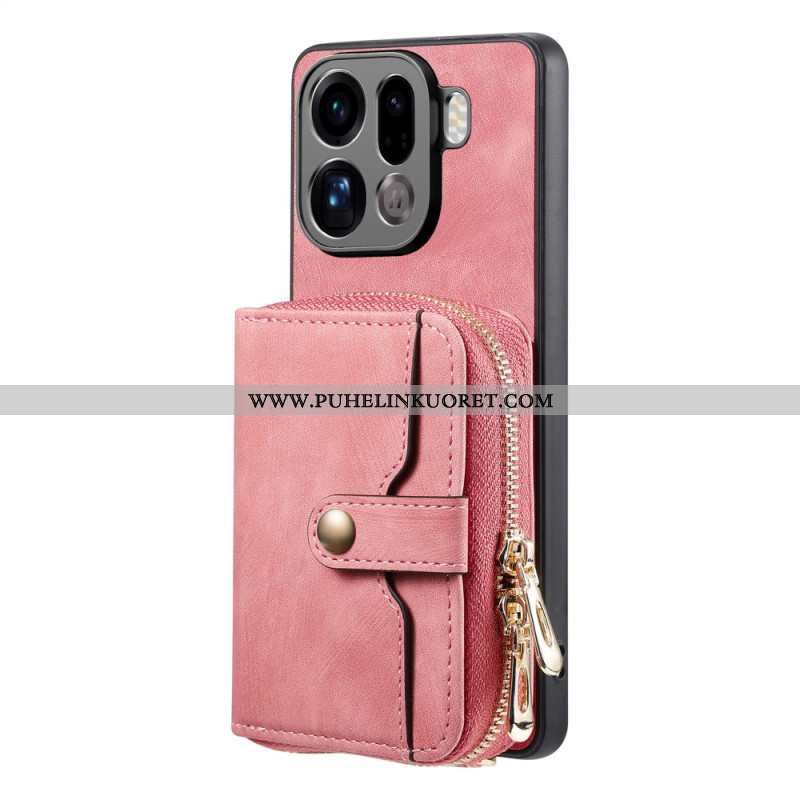 Kuori Oppo Find X9 Pro 5g Vetoketjullinen Korttikotelo Ja Olkahihna Suojakuori