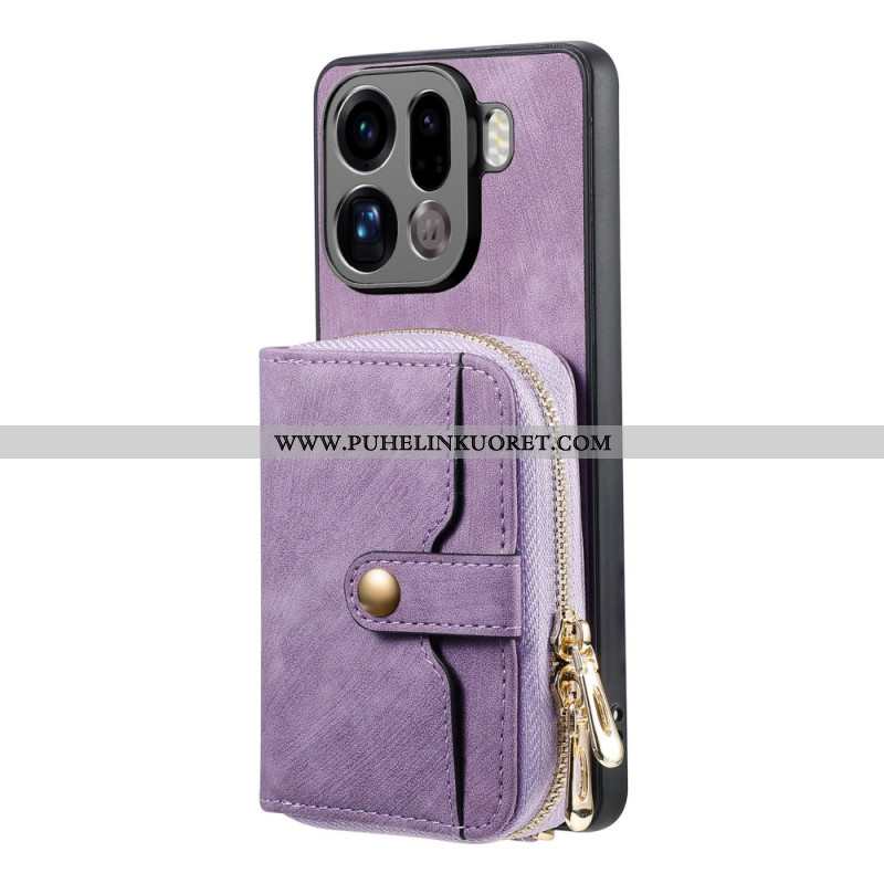 Kuori Oppo Find X9 Pro 5g Vetoketjullinen Korttikotelo Ja Olkahihna Suojakuori