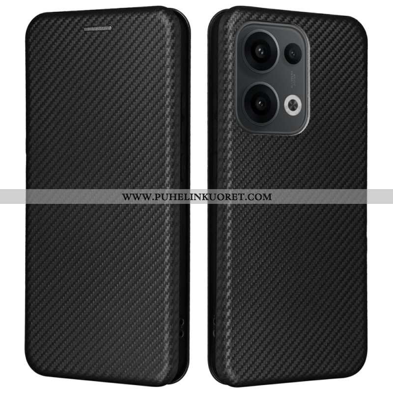 Nahkakotelo Oppo Reno 13 5g Hiilikuitu