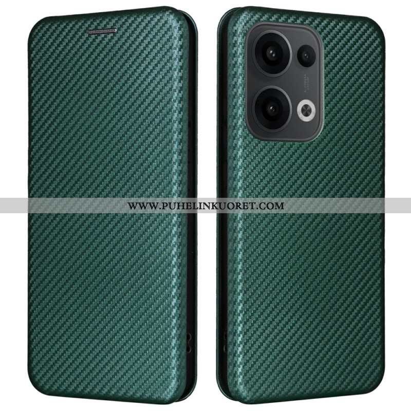 Nahkakotelo Oppo Reno 13 5g Hiilikuitu