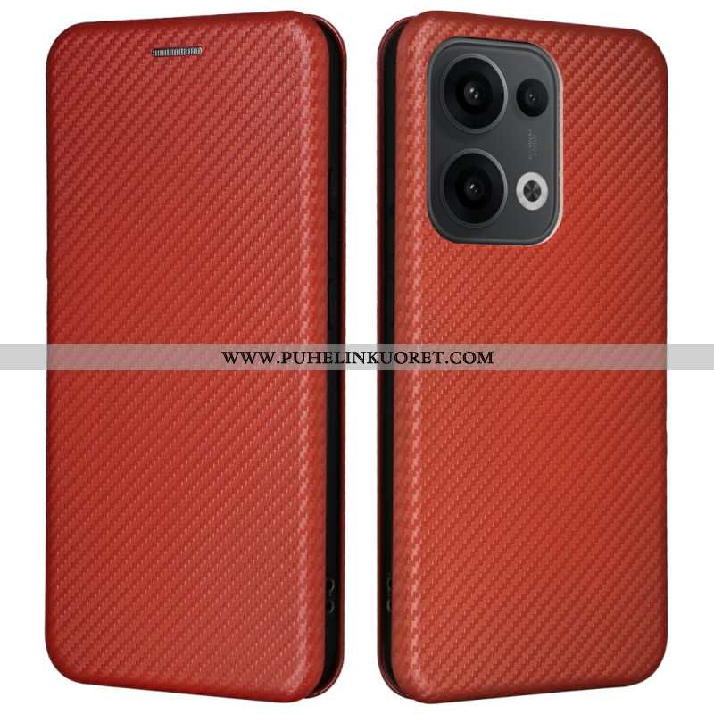 Nahkakotelo Oppo Reno 13 5g Hiilikuitu