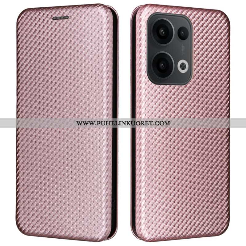 Nahkakotelo Oppo Reno 13 5g Hiilikuitu