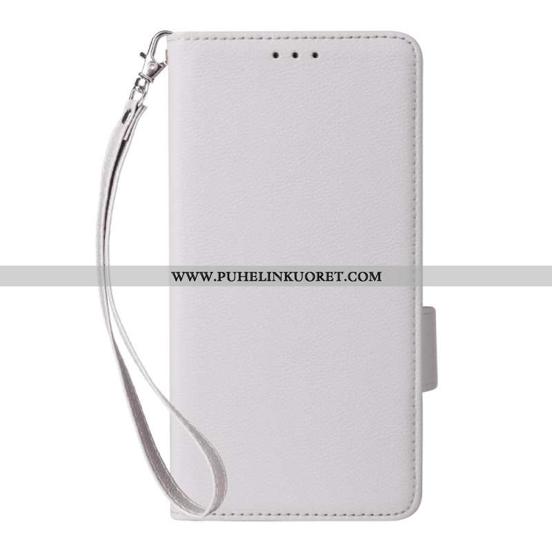 Nahkakotelo Oppo Reno 13 5g Litsikuvioinen Tekonahkaranneke