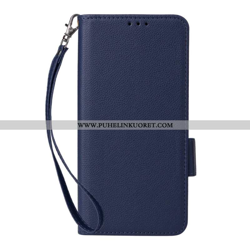 Nahkakotelo Oppo Reno 13 5g Litsikuvioinen Tekonahkaranneke