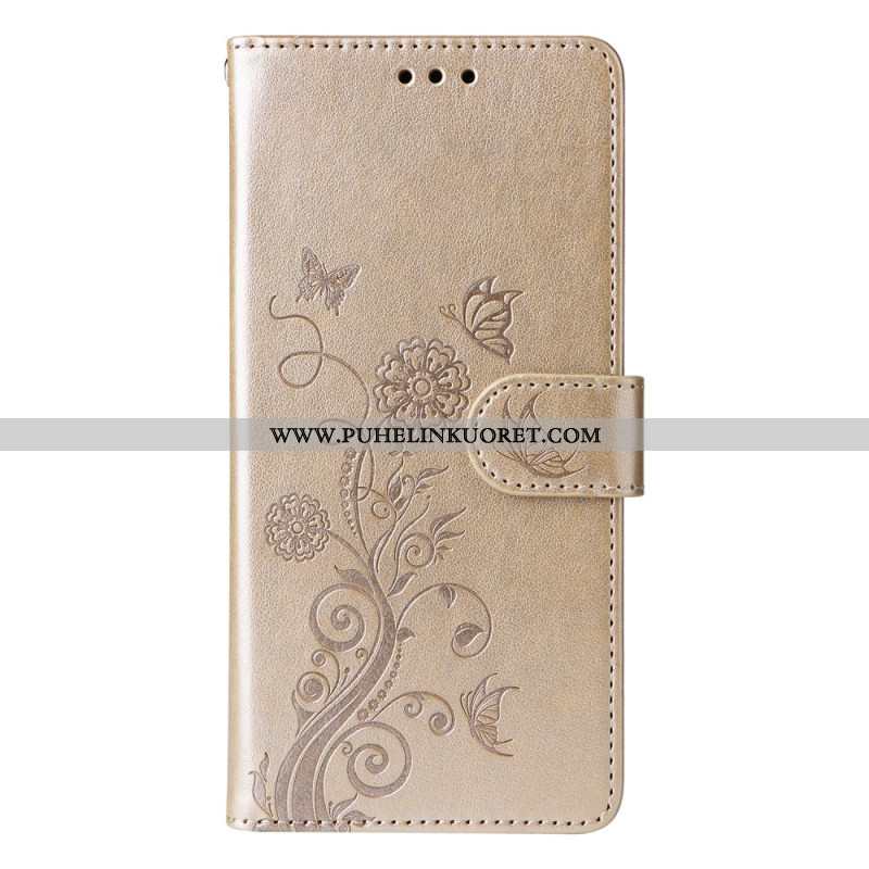 Nahkakotelo Oppo Reno 13 5g Kukat